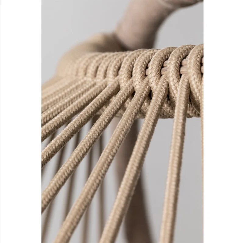 Hot Selling Outdoor Furniture Metal Rattan KD Folding Design Hanging Rope Swing Chair