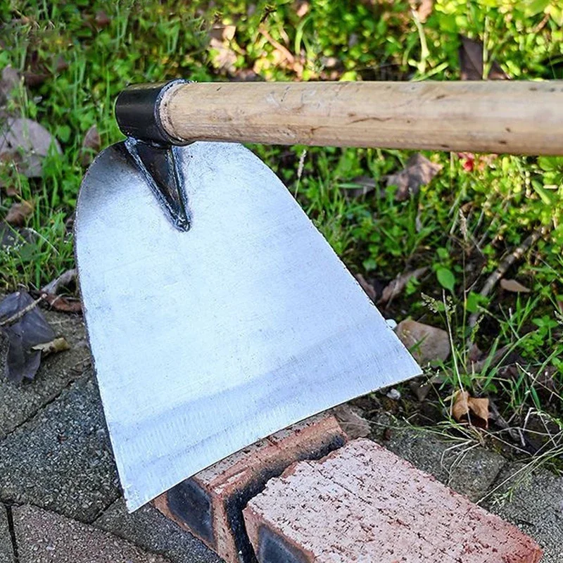 1Pcs Thickened Stainless Steel Hoe Weed Remover Weeding Hoe For Planting Vegetable Loosening Soil Outdoor Gardening Tools
