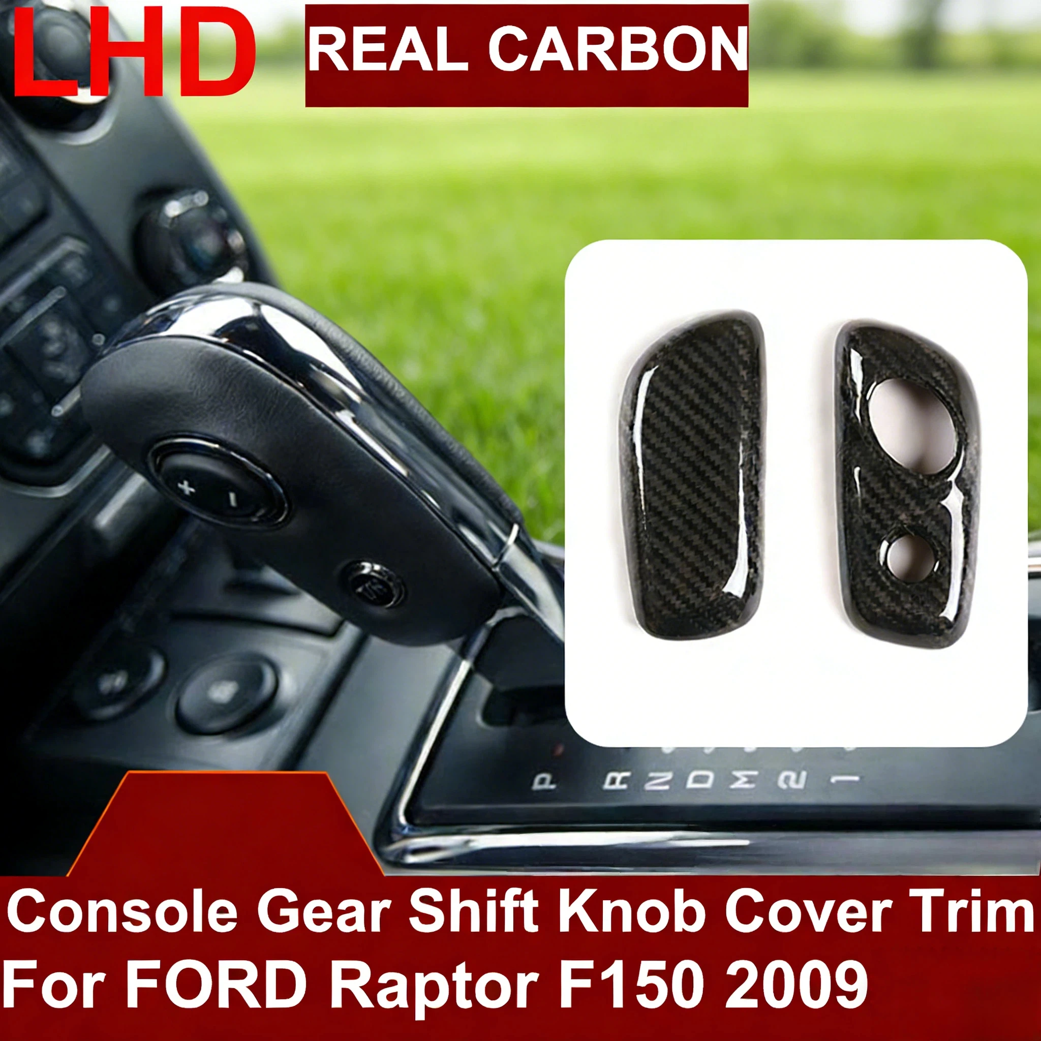 

Накладка на центральную консоль из настоящего сухого карбона для Ford Raptor F150 2009-2014, декоративная, для леворульных автомобилей