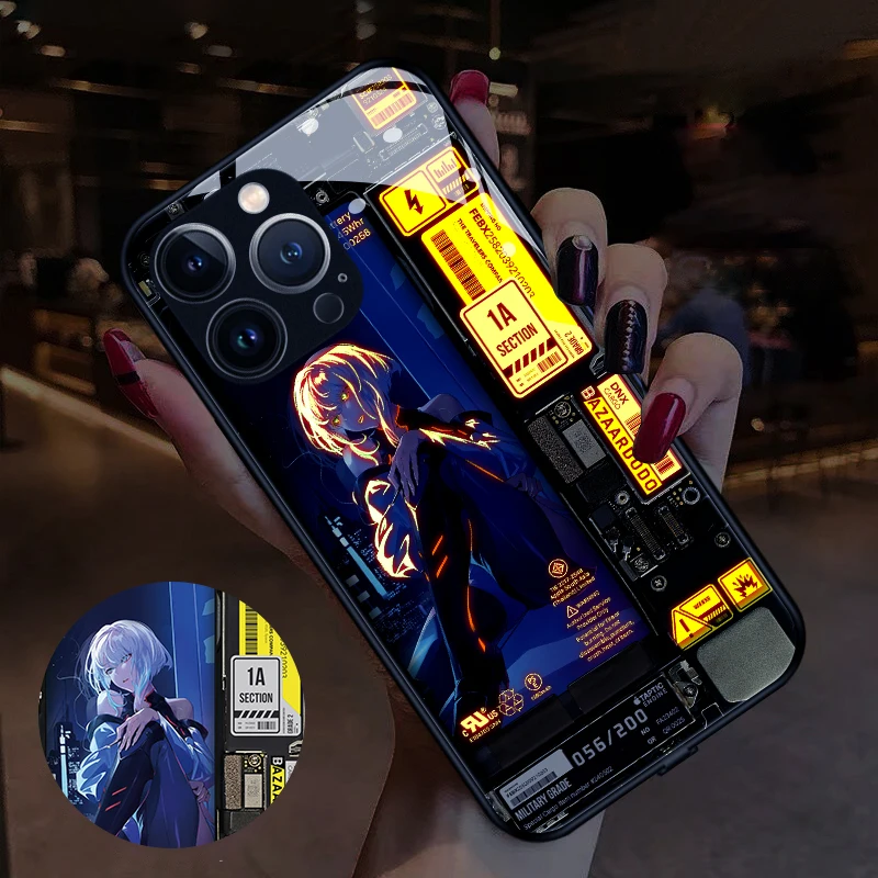 Smart Luminous Phone Case, Cyber Punk Style, Cover for Realme V23, V25 Q3 Q5 Pro, GT Explorer Master GT Neo 2 9 Pro, New Covers