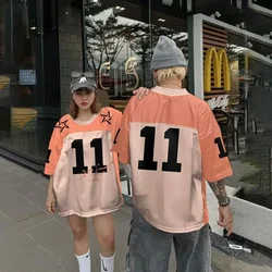 Fashion Men's T-Shirt Summer Oversized Short Sleeve T-Shirt Digital Print Basketball T Shirts Daily Casual Top Loose Couple Tees