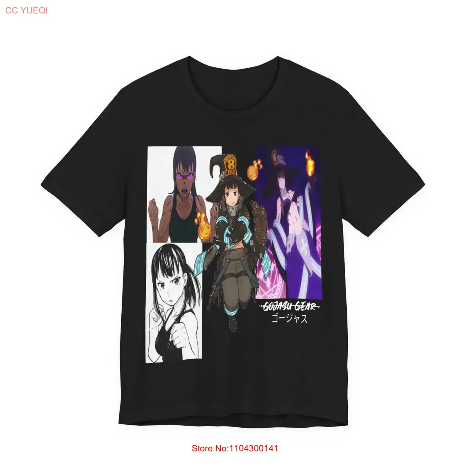 Anime Fire Force Maki Gojasu T Shirt Size S 5Xl BLACK vintage Washed designer clothes homme Stretched fashion Soft Stylish