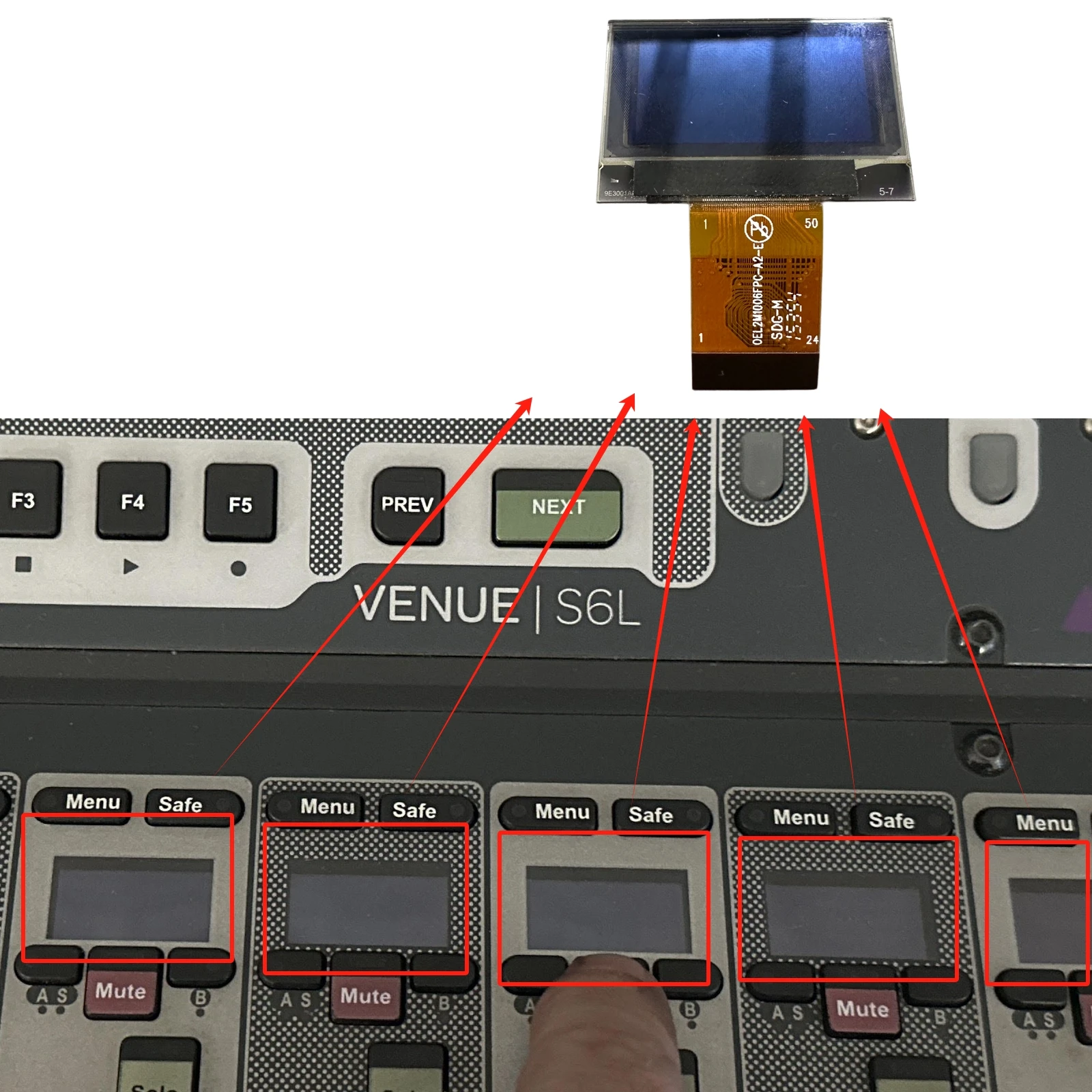 New OLED LCD for AVID Venue S1 S3L S6L OLED LCD Screen Repair Parts