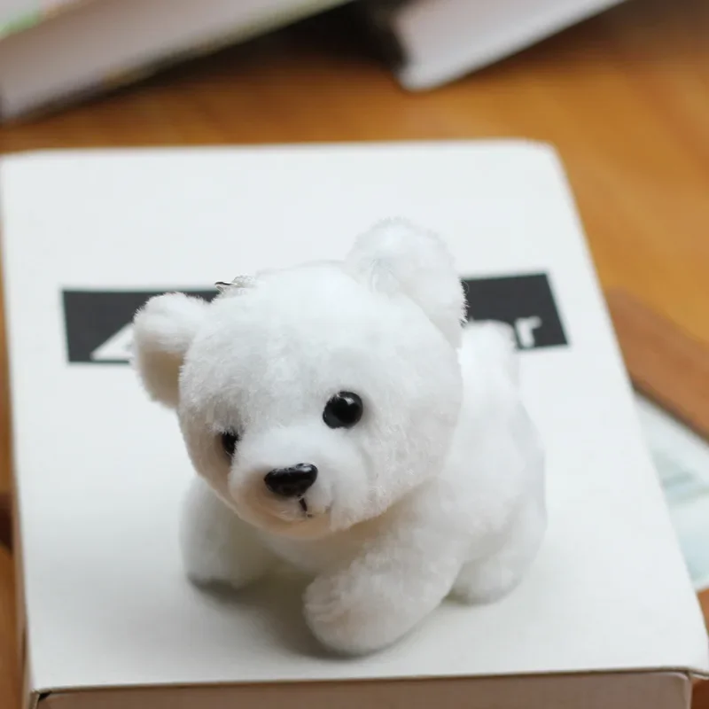 11CM Plush Polar Bear Plush Keychain Plush Family Pet Toy Creative Gift Desktop Decoration Plush Animal Cartoon Polar Bear