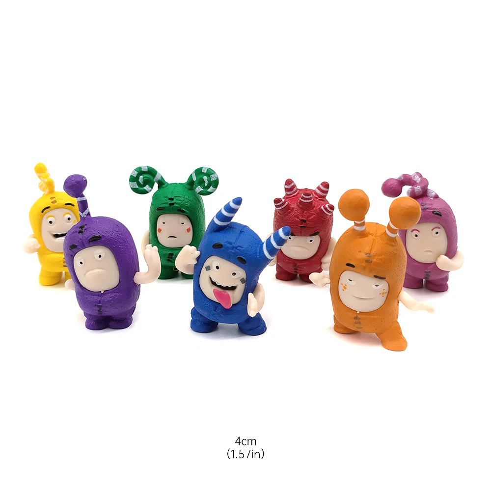 7 ชิ้น/เซ็ตอะนิเมะการ์ตูน Oddbods น่ารักของเล่นตุ๊กตา PVC ตัวเลขสะสมของขวัญ