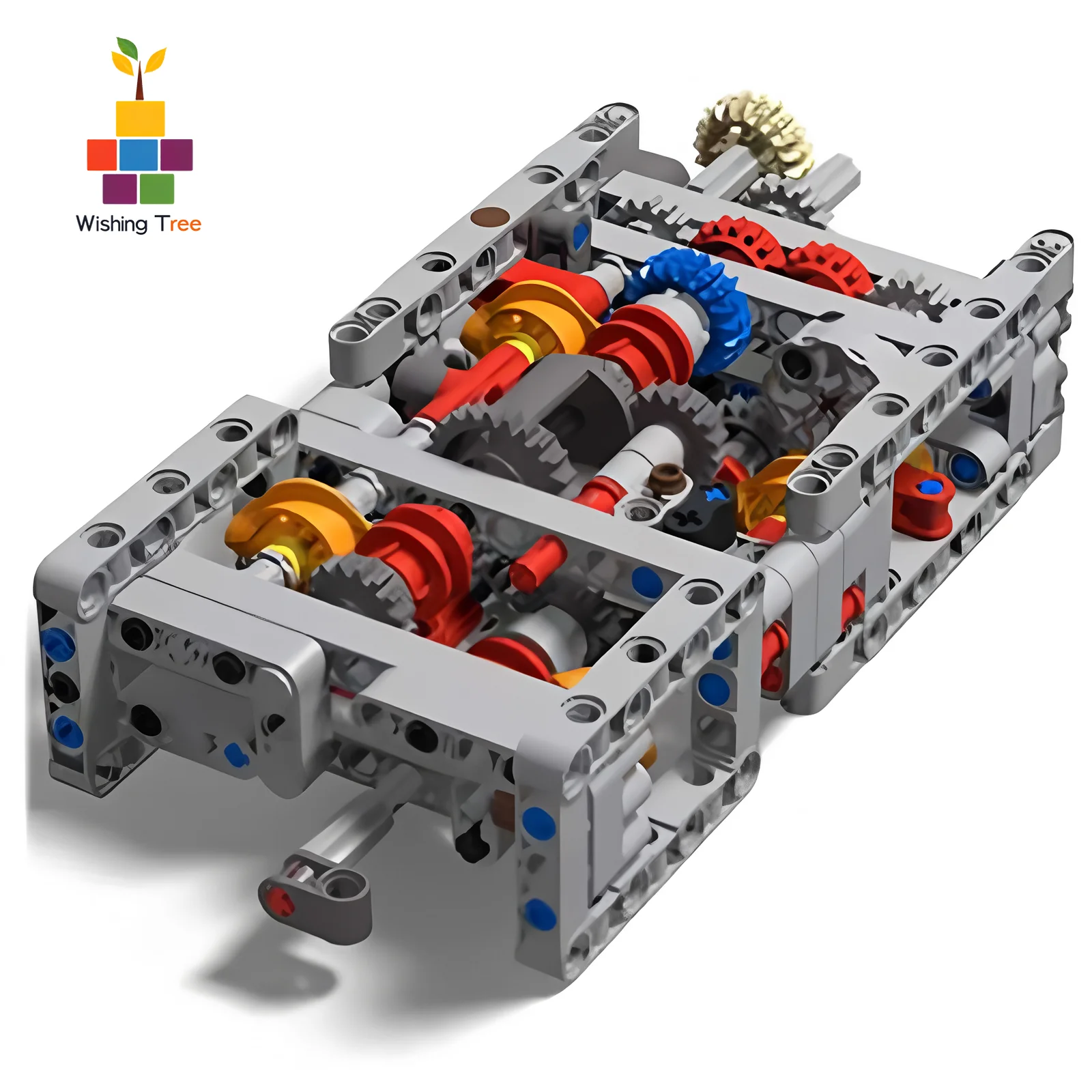 

4-скоростная последовательная коробка передач с обратной передачей DIY STEM, комплект образовательных строительных блоков с питанием от батареи типа АА