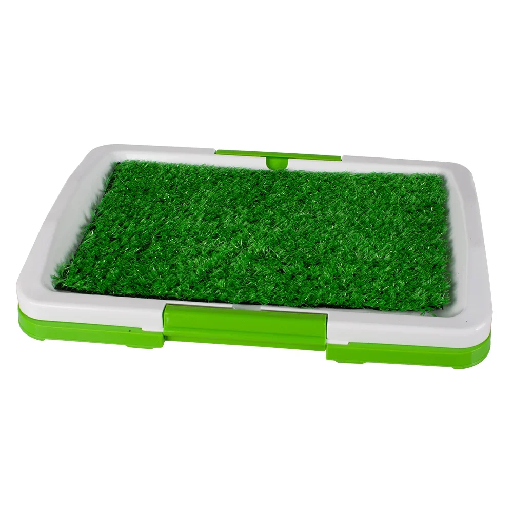 Pet Dog Cat Litter Toilet Mat Training Indoor Plastic Tray Grass Training System Box For Dogs