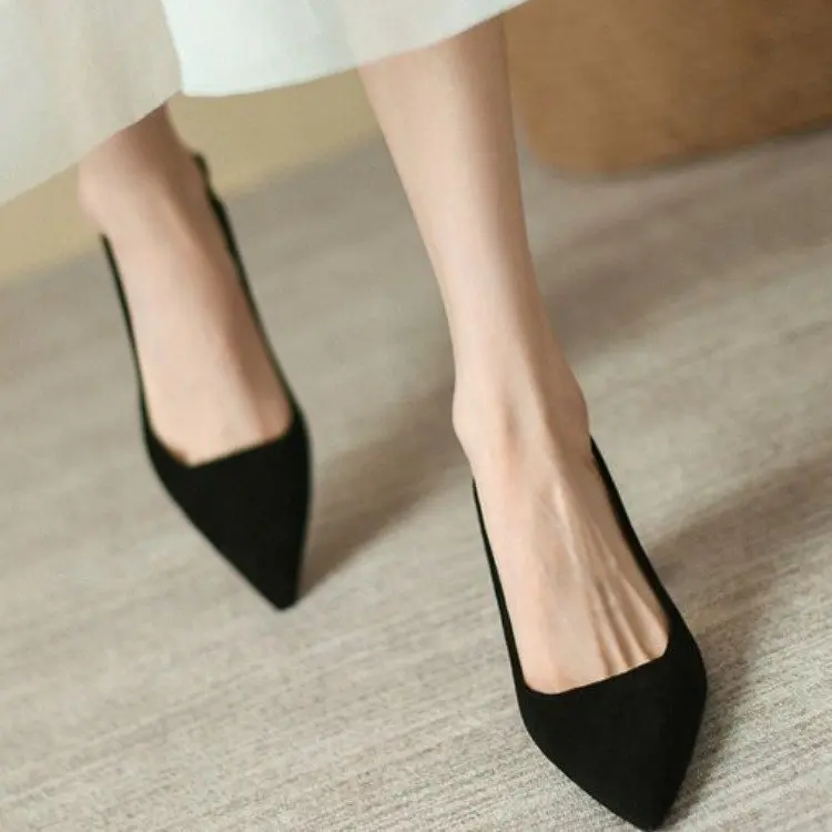 Fashion Women Pumps Black Pointed Toe High Heels Shoes Sandals Summer 2023 New Party Sexy Slingbacks Mules Shoes Ladies Sandals