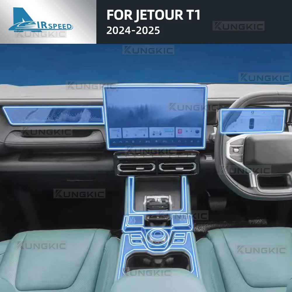 

Car interior Anti Scratch Protection Film For JETOUR T1 2024 2025 Central Control Screen Transparent TPU GPS Navigation