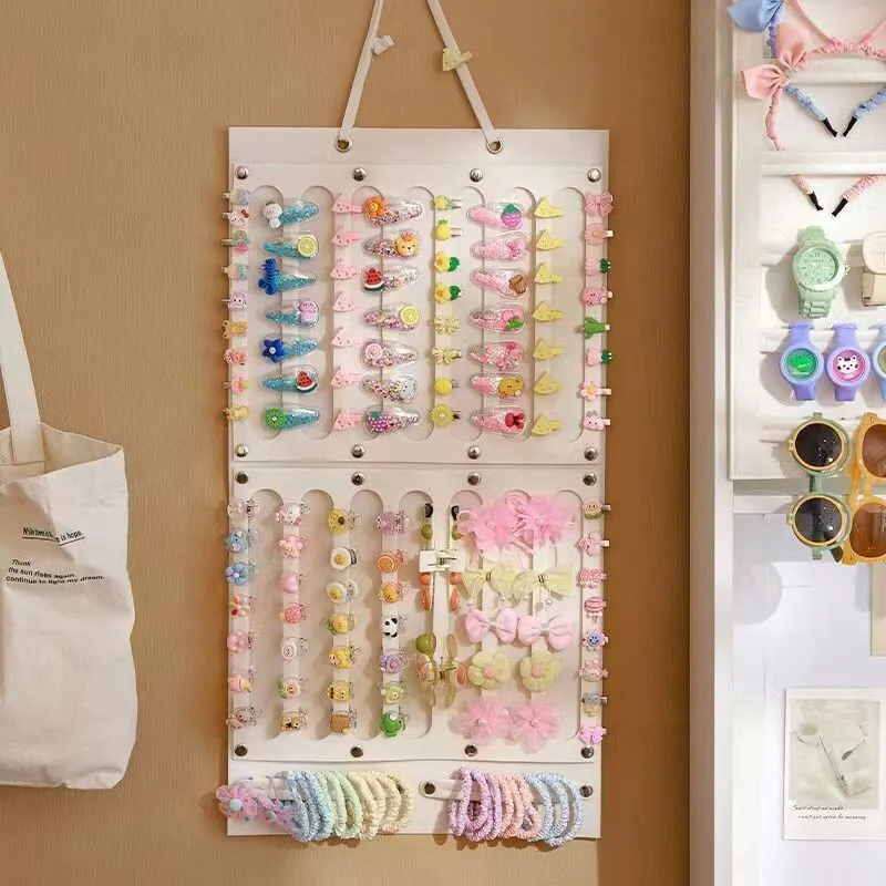 Wall Hanging Hair Accessory Storage Organizer, Hair Bows Clips Hair Ties Glasses Display Holder Room Decor
