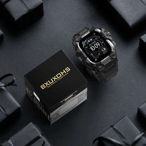 Imagen 2 del producto Correa + funda de Metal para Apple Watch Ultra 3 2 bandas 49mm 46mm 45mm 44mm funda de pulsera táctica correa iwatch 11 10 9 8 7 6 5 SE 3