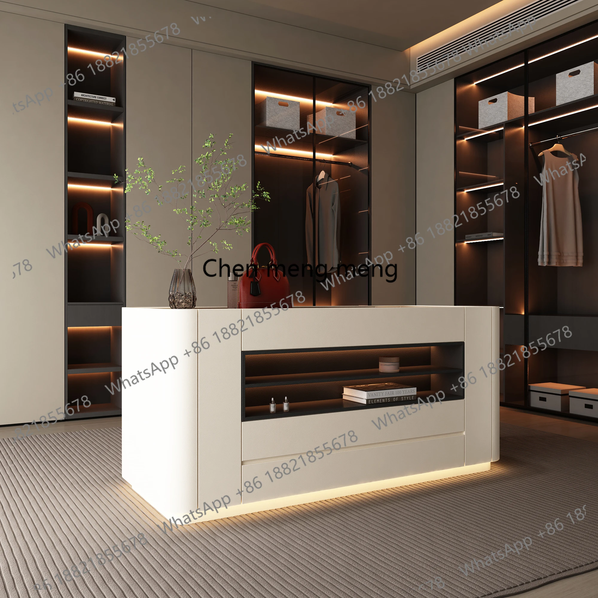 

Light luxury, household cloakroom Nakajima, display, bedroom storage chest floor cabinet
