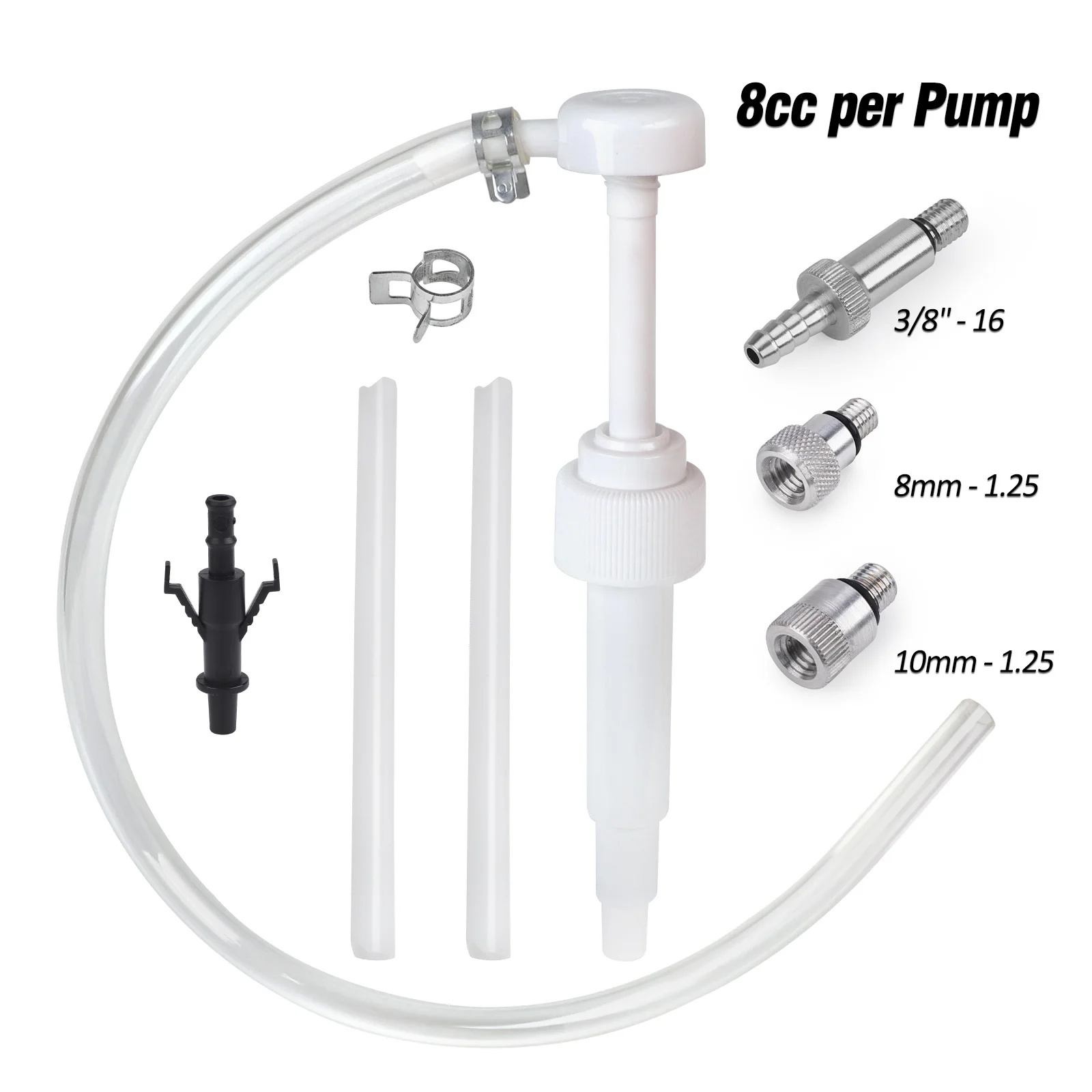 

Universal Lower Unit Fluid Gear Oil Pump with 3/8inch 8mm 10mm Adapters for Standard Quart Bottles Fit Mariner Outboards Motors