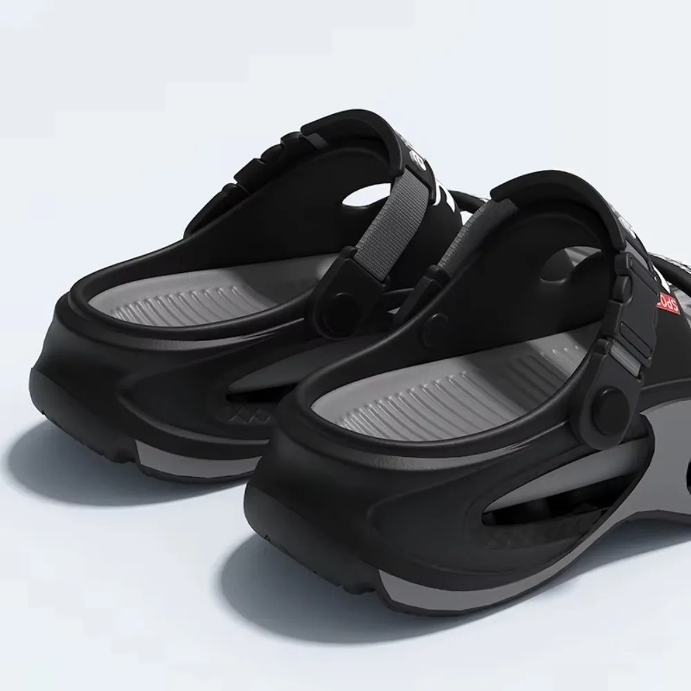 Plateau-Sandalen mit dicker Sohle, erhöhtes Design für Paare, rutschfeste Strand-Slipper, dicke Sohle für den Außenbereich, Herren-Sandalen für Männer – Detail 5