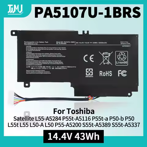 PA5107U-1BRS Laptop Battery for Satellite L55-A5284 P55t-A5116 P55t-a P50-b P50 P50-A L55t L55 L50-A L50 P55-A5200 S55t-A5389
