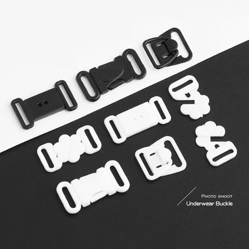 

10-50Sets Meetee 10/12mm Bra Buckles Bikini Adjuster Plastic Hook for Underwear Front Closure Snap Button DIY Sewing Accessories