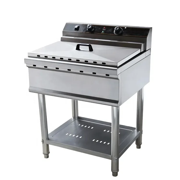 

Professional 52L Stainless Steel Electric Commercial Deep Fryer Machine Square Design Floor Standing Commercial Deep Fryer