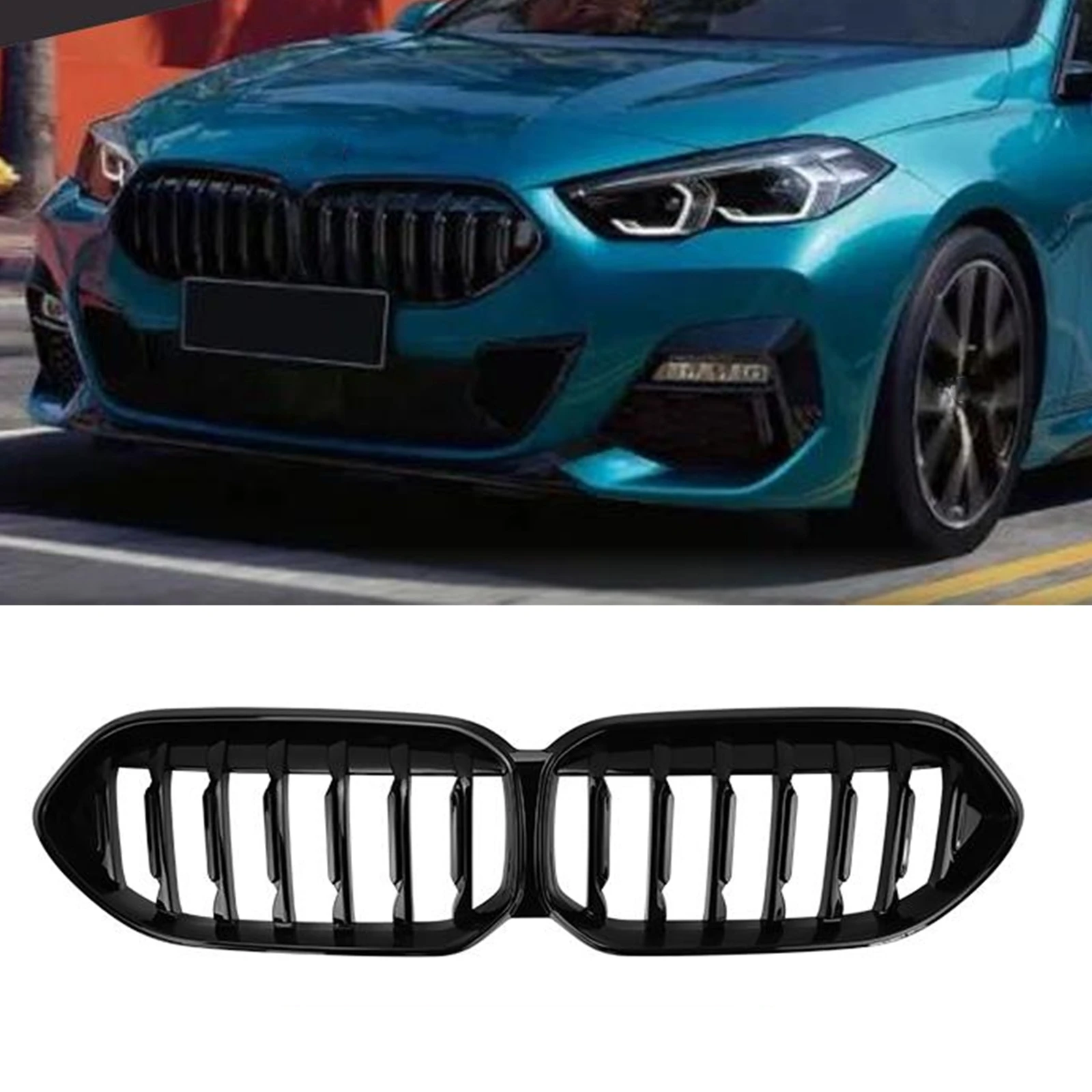 

Для BMW 2 серии F44 2020-2024 218i 220i 228i 230i M235i Gran Coupe Передняя решетка почек Гоночная решетка Верхний бампер Капот Сетка