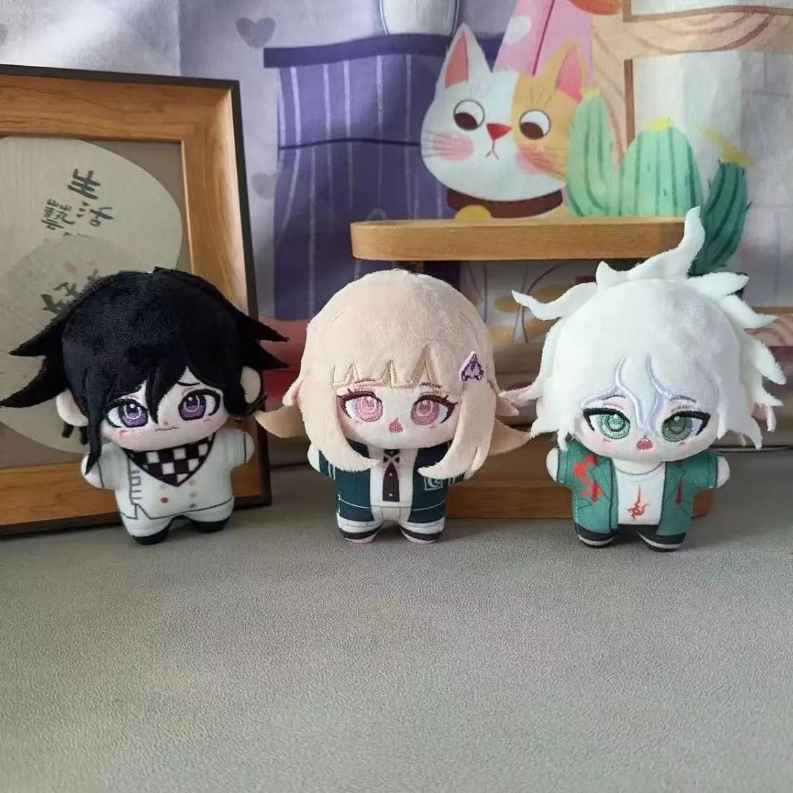 10 cm Anime Danganronpa Plüsch-Schlüsselanhänger Puppe Nanami Chiaki Seestern Körper Niedliche Komaeda Nagito Nunu Oma Kokichi ​   Plüschanhänger als Geschenk