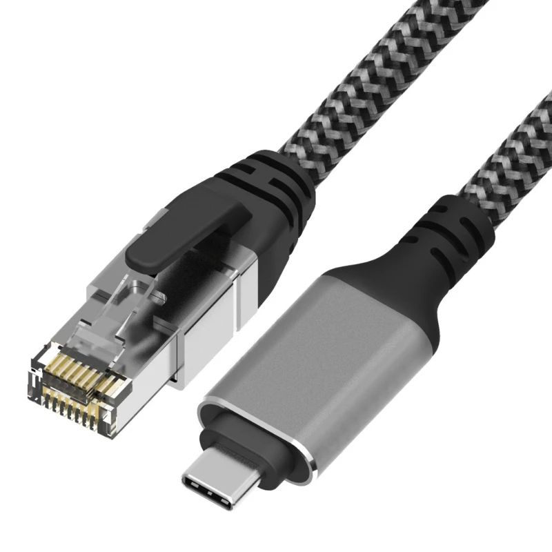 노트북용 USB C RJ45 이더넷 변환기 케이블 FTDI 네트워킹 칩 1000Mbps