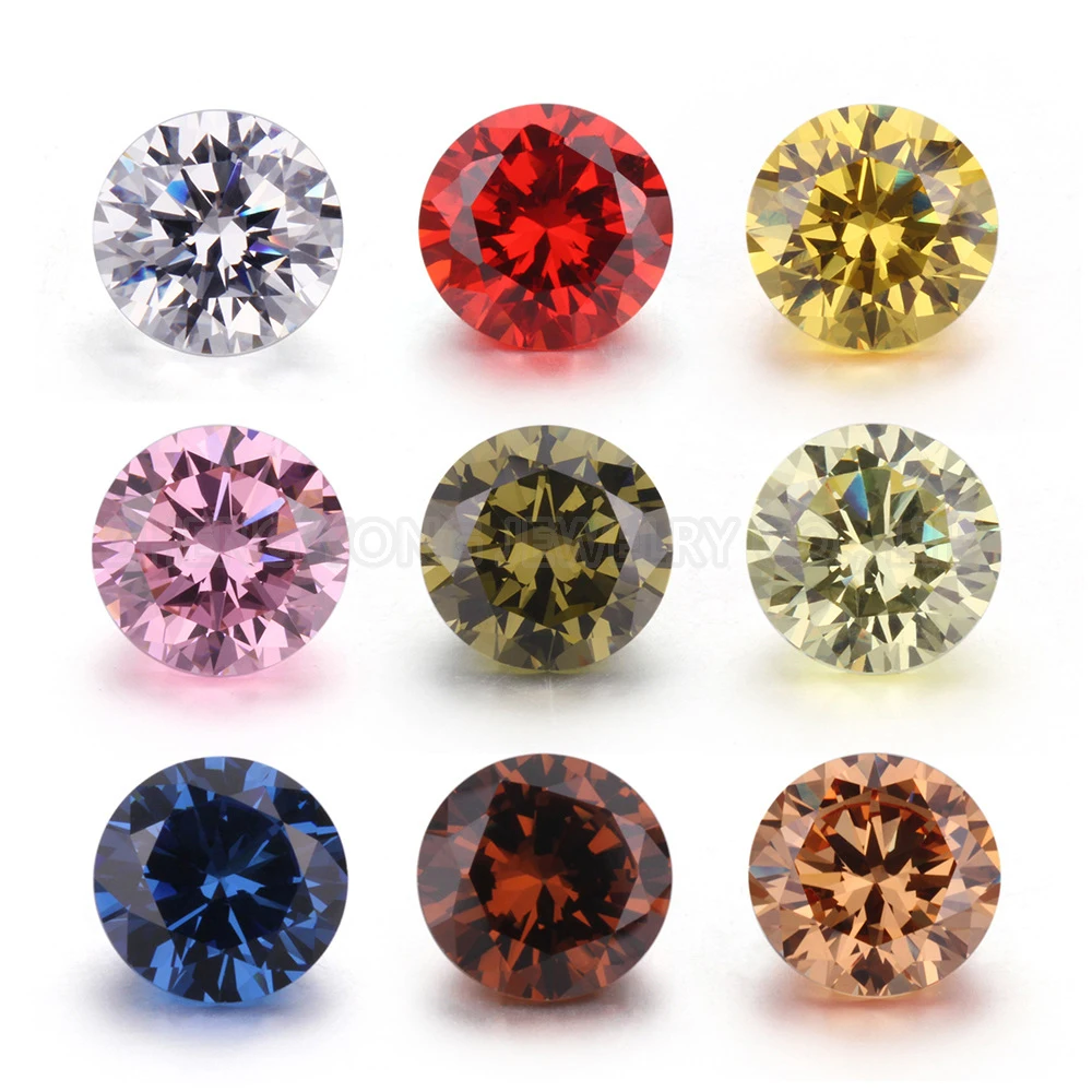 

100pcs AAAAA Grade 3.5~10mm White Loose Cubic Zirconia Stones Round Brilliant Cut CZ Stone Synthetic Gems For Jewelry