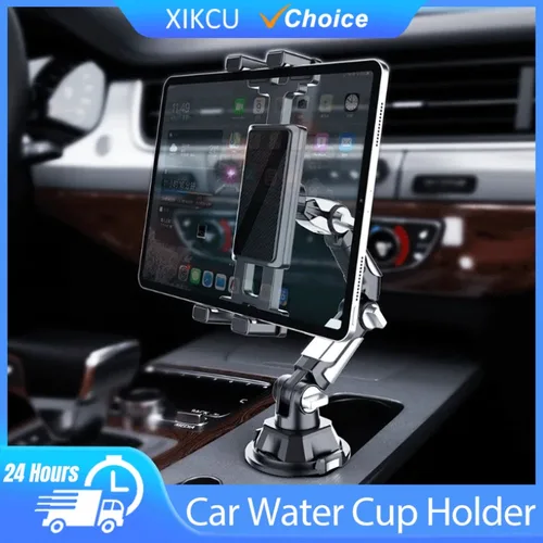 Imagen 1 del producto Soporte para vasos para coche con rotación de 360 grados, soporte para vasos para coche, posición de articulación larga, teléfono móvil, tableta, ordenador, soporte para coche