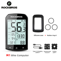 ROCKBROS GPS Bike Computer 5.0 ANT+ Bluetooth IPX6 Waterproof Wireless Speedometer Odometer Bicycle Stopwatch Bike Accessories