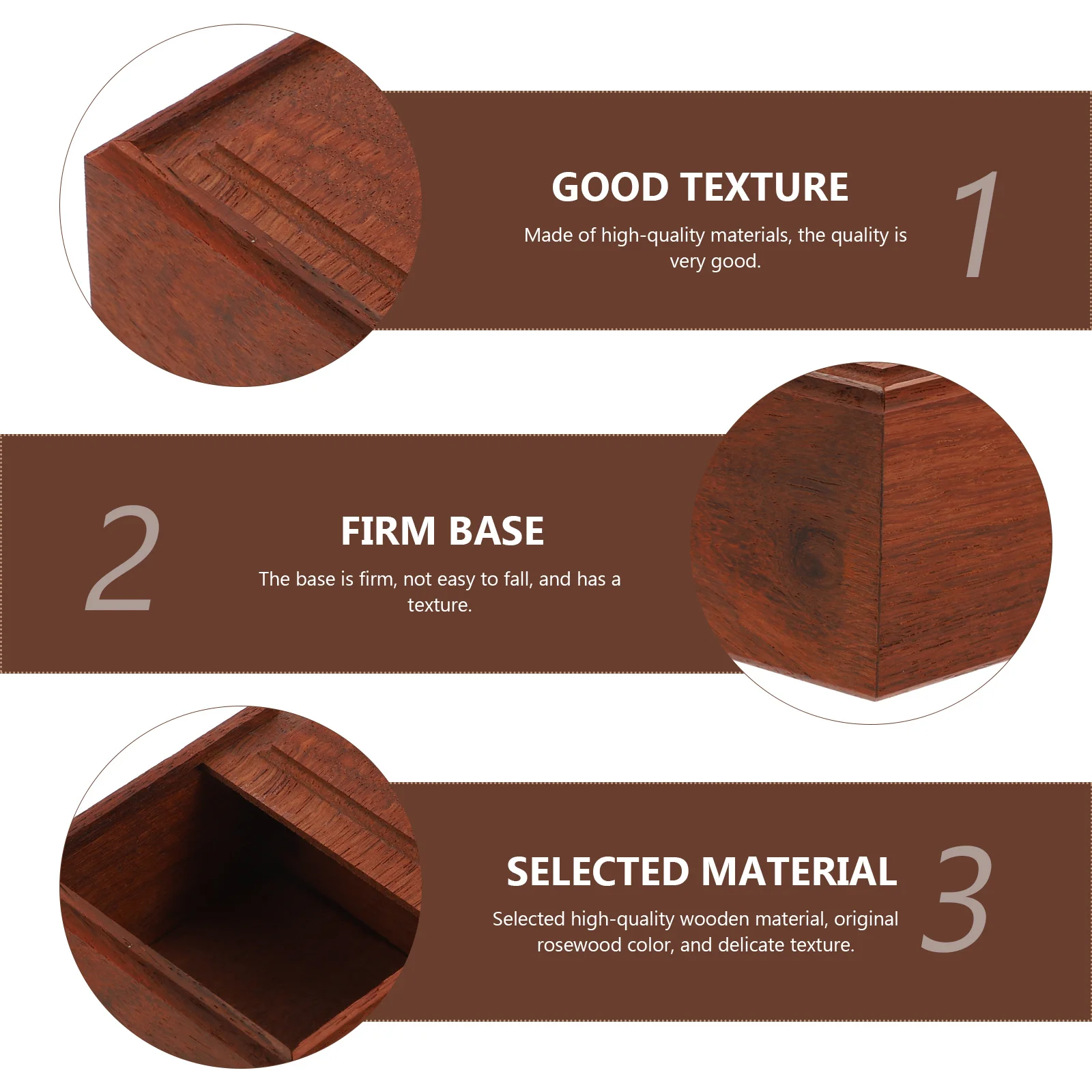 

1Pcs Incense Burner Box Square Hollow Rosewood Dark Red Durable Incense Stick Holder Home Decor Aroma Supply Aroma Burner