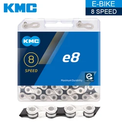 Original KMC E-BiKE E8 Chain 8 Speeds 136 Links Electric Sport Bicycle eBike Chains Electric bike Accessories