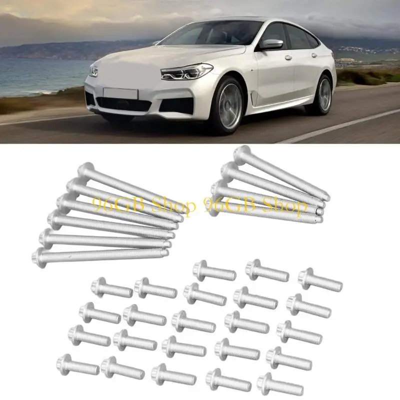 

96GB 33pcs Car Engine Oil Pan Bolt Spare Parts Replacement Metal Car Bolt Automotive Accessories for E88 E90 E91 E92 F23