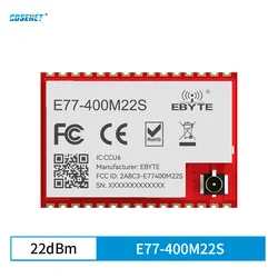 E77-400M22S STM32WLE5 LoRaWAN Wireless Module 433/915MHz ARM Cortex-M4 Low Power 22dbm SoC Long Distance 5.6km Small Size