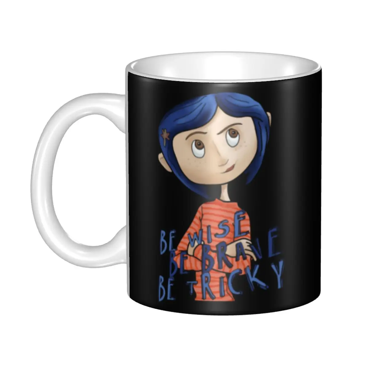 

Halloween Horror Movie Coraline Coffee Mugs DIY Customized Ceramic Tea Milk Mug Cup