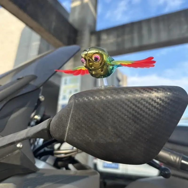 G7NA Automatisch flatternder Vogel-Fahrzeugornament, windaktiviertes Bewegungsdesign, dekoratives Zubehör für den Außenbereich – Detail 2