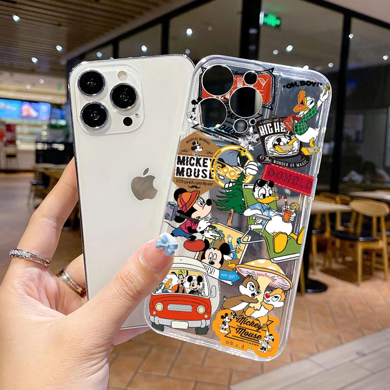 Disney Mickey Mouses Donald Duck для Samsung A55 54 53 52 51 35 33 32 31 25 24 23 15 14 12 05 04 Прозрачный космический чехол для телефона