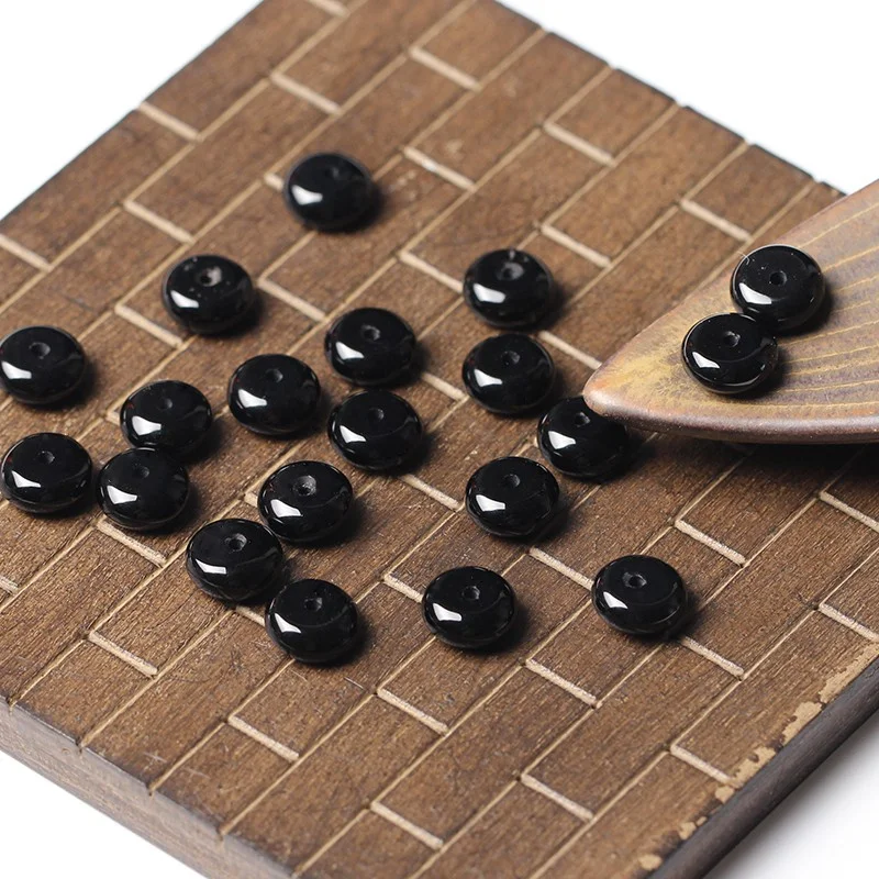 4A Natural Black Agate Quartz Single Bead DIY Beads Crystal Jewelry Making