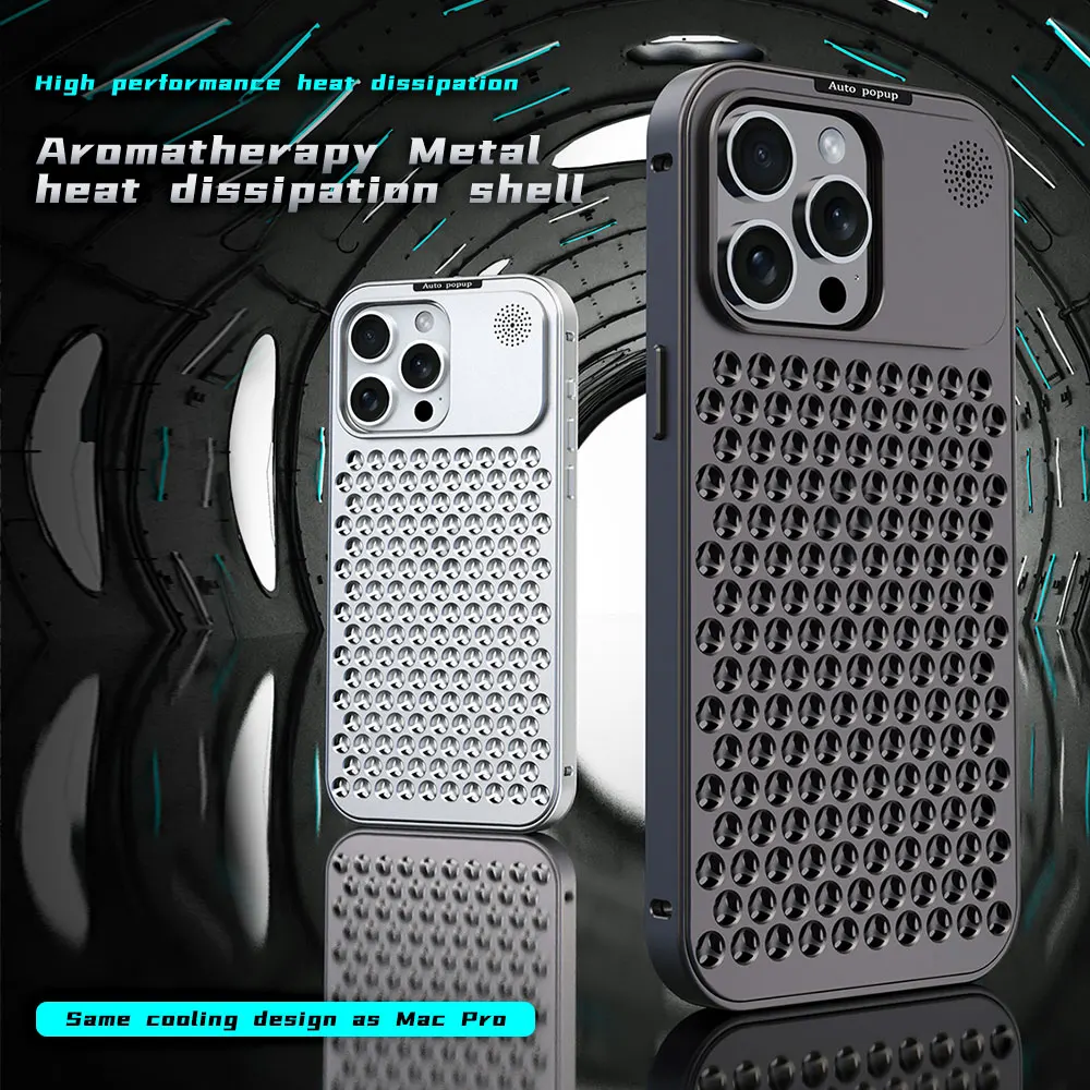 Aromatherapy Aluminum Metal Heat Dissipation Case For Huawei Mate 60 Pro Huawei Mate60 Case Cover Phone Shell Bag