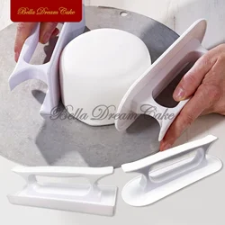 Round/Square Plastic Cake Smoother With Handle Fondant Smoothing Tool Mould Cake Flattening Scraper Kitchen Baking Accessories