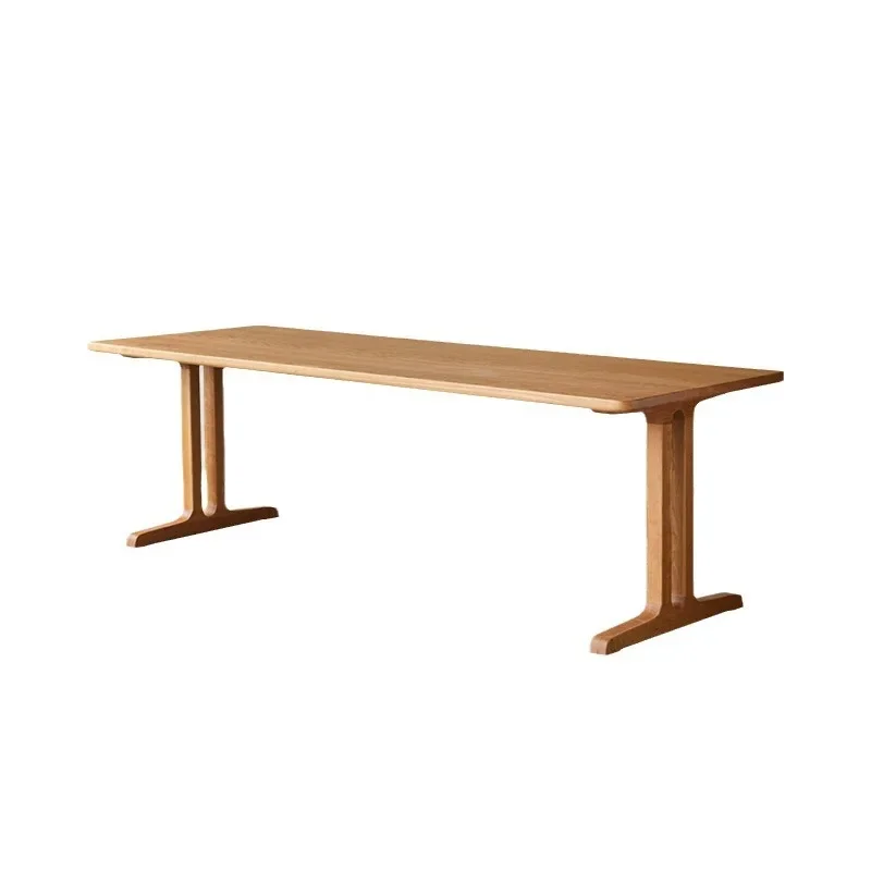Living room long desk workbench solid wood large board table to cherry wood dining table double desk