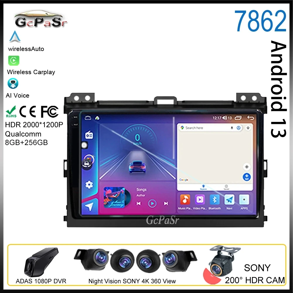 

Car Screen Android For Toyota Land Cruiser Prado 120 2004 - 2009 Multimedia Video Player 7862 Navigation Stereo No 2din Dash DVD