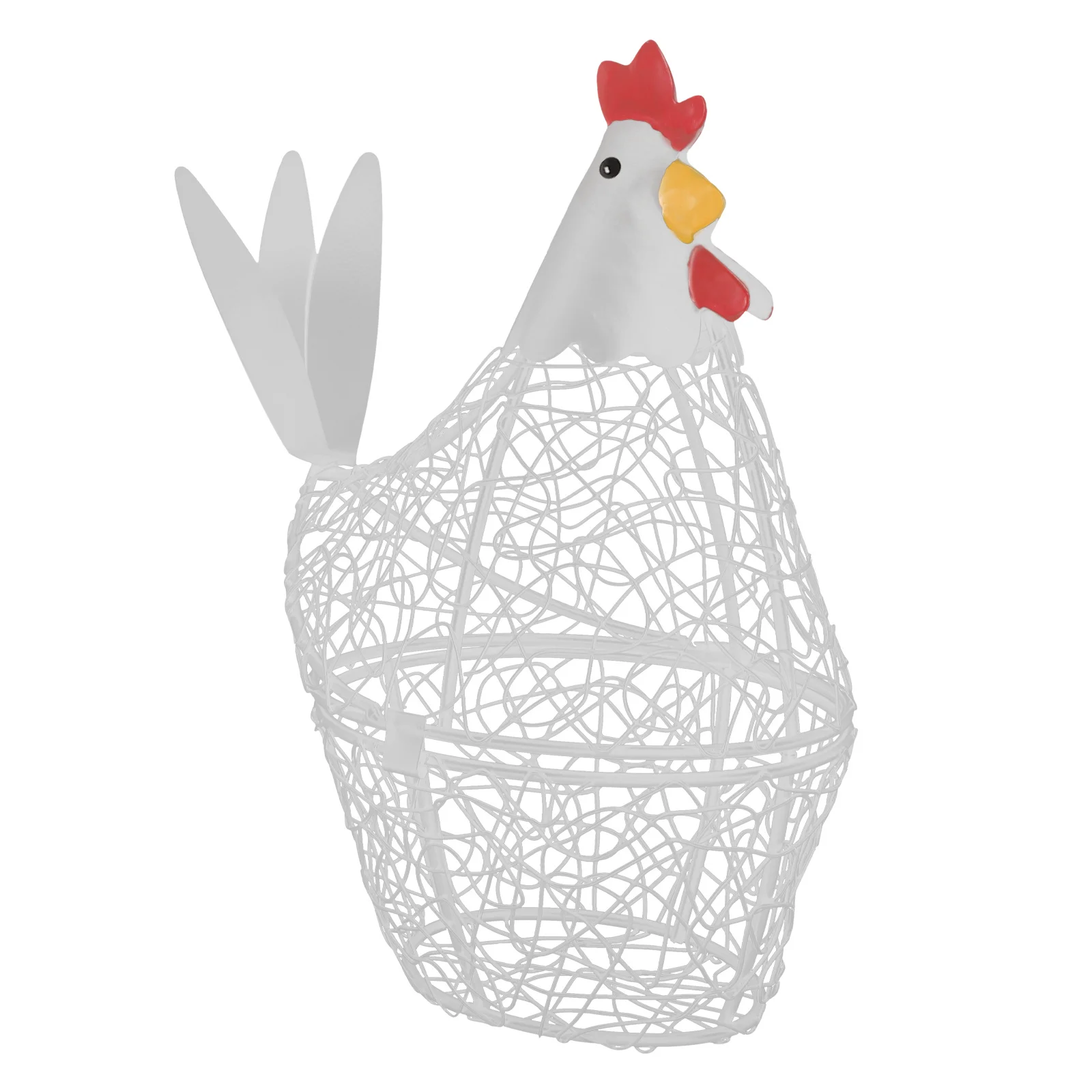 

Decorative Egg Basket Iron Wire Hen Style Storage Basket for Kitchen Use Multi-Functional Countertop Organizer for Eggs Garlic