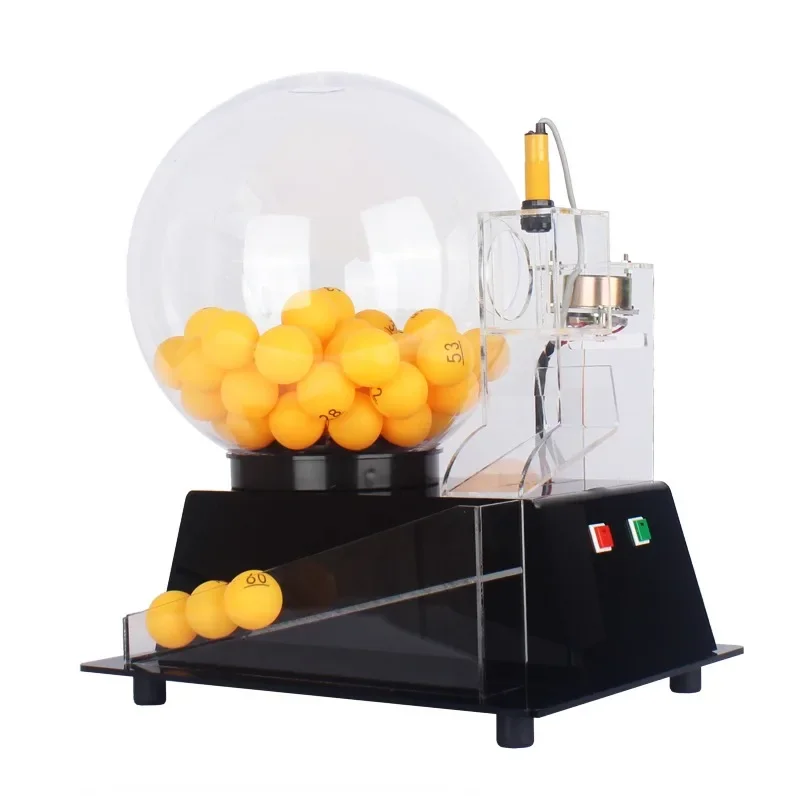 

Electric Lottery Ball Machine, Automatic Bingo Balls Machine Cage Fantasy Football Drafts Game Acrylic Lucky Drawing Machine