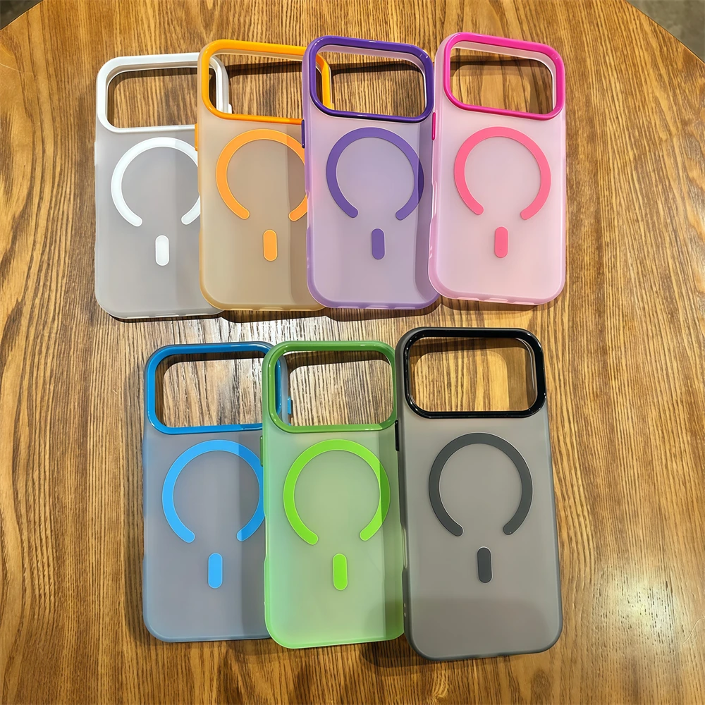 Dopamine Original Orange Magnetic Matte Case for iPhone 17 16 Pro Max 15 14 Plus 13 12 11 for Magsafe Translucent Frosted Cover