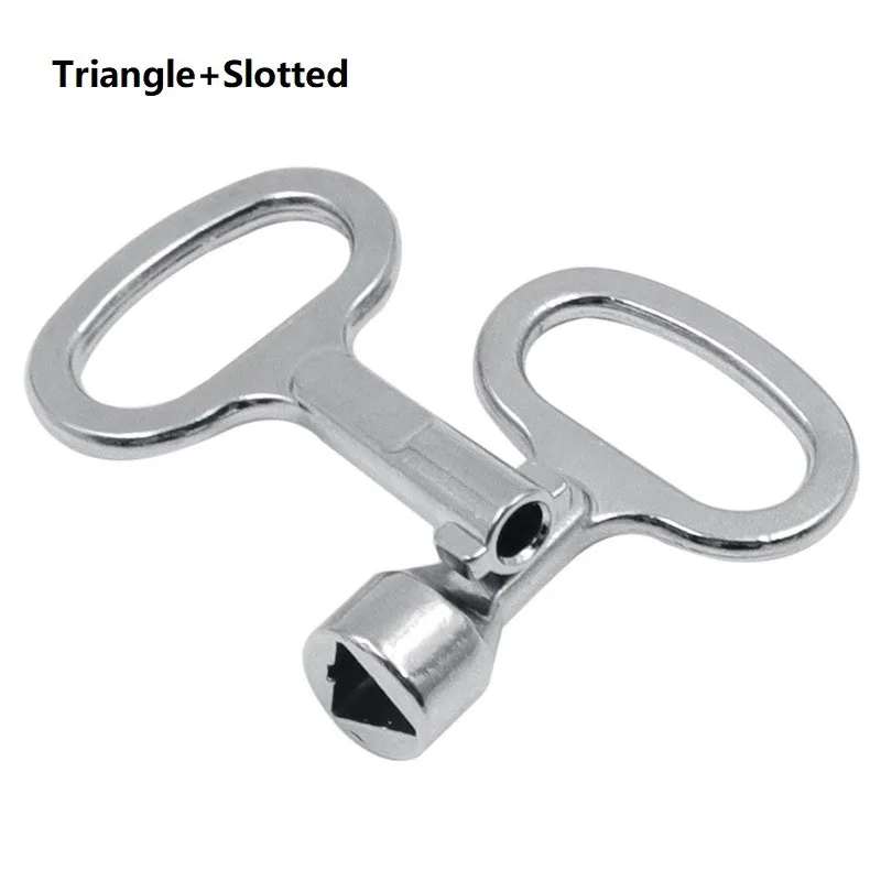 Universal Triangular Slotted Key Elevator Door Lock Valve Key Wrench Triangle Key Electrical Box For Drawer Switch Cabinet