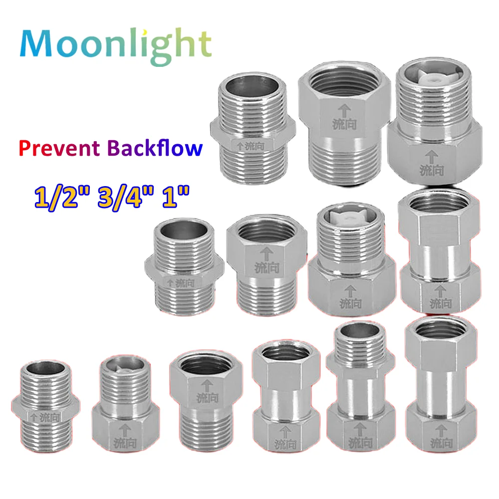 1Pcs Male Female Thread Brass Check Valve 1/2