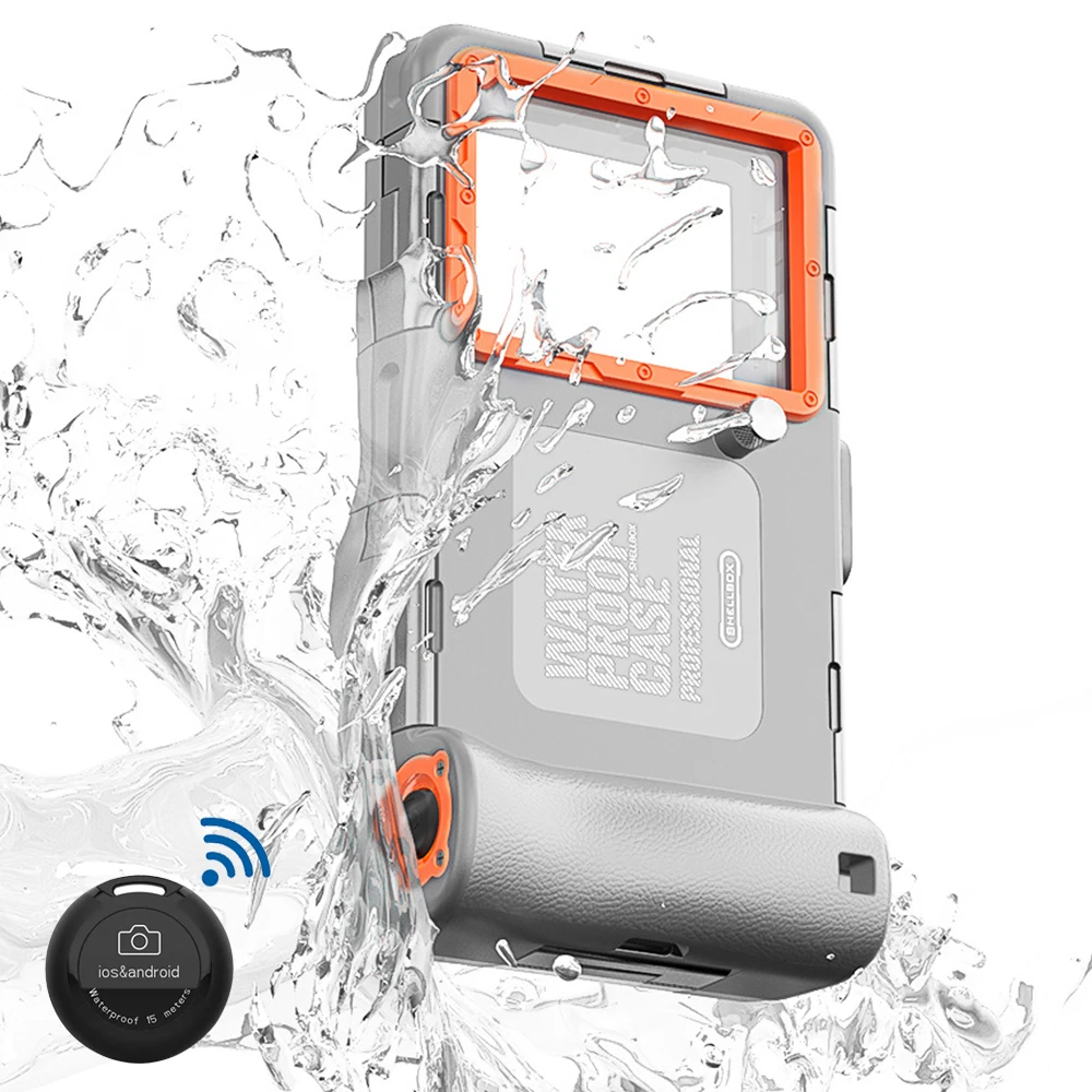 

2 Generation Underwater Bluetooth Diving Box 50ft/15m Depth Waterproof Phone Case for IPhone and Samsung LG Google MOTOROLA