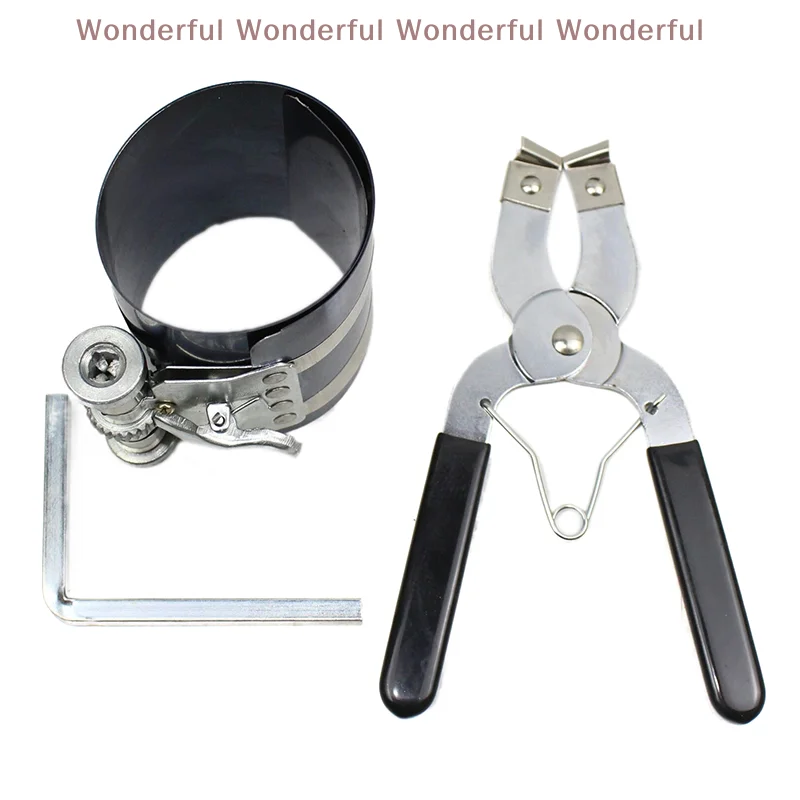 

Vehicle Piston Ring Installation & Removal Set - Adjustable from 53mm to 150mm with Plunger