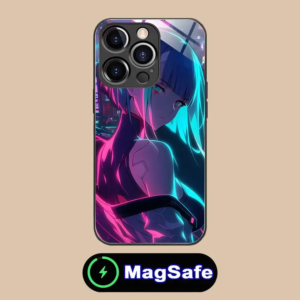 حافظة لهاتف آيفون 16 15 14 13 12 11 Pro Max Plus Mini MagSafe لون زجاجي غطاء حماية فاخر