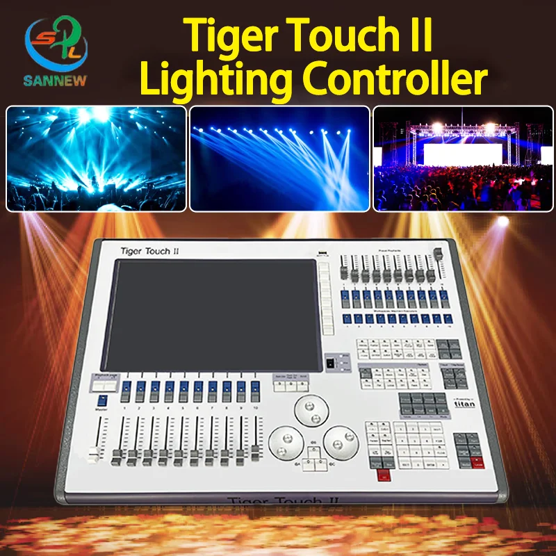 Titan v16.0 Tiger Touch 2 DMX512 Controller Disco DJ professionale per effetti scenici a testa mobile e controllo Laser a rondella