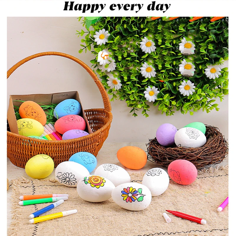 DIY Painting Easter Eggs with Paint Pen Easter Eggs Painting Kit Easter Egg Coloring Craft Kit for Easter Theme Party