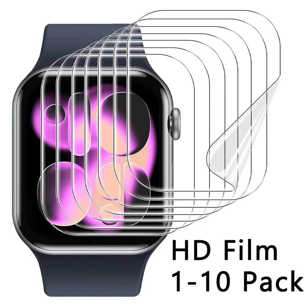 1-10Pack For Apple Watch Serie 11/10 Screen Protector Soft T